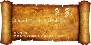 Ujszászi Zoltán névjegykártya