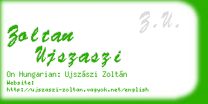 zoltan ujszaszi business card